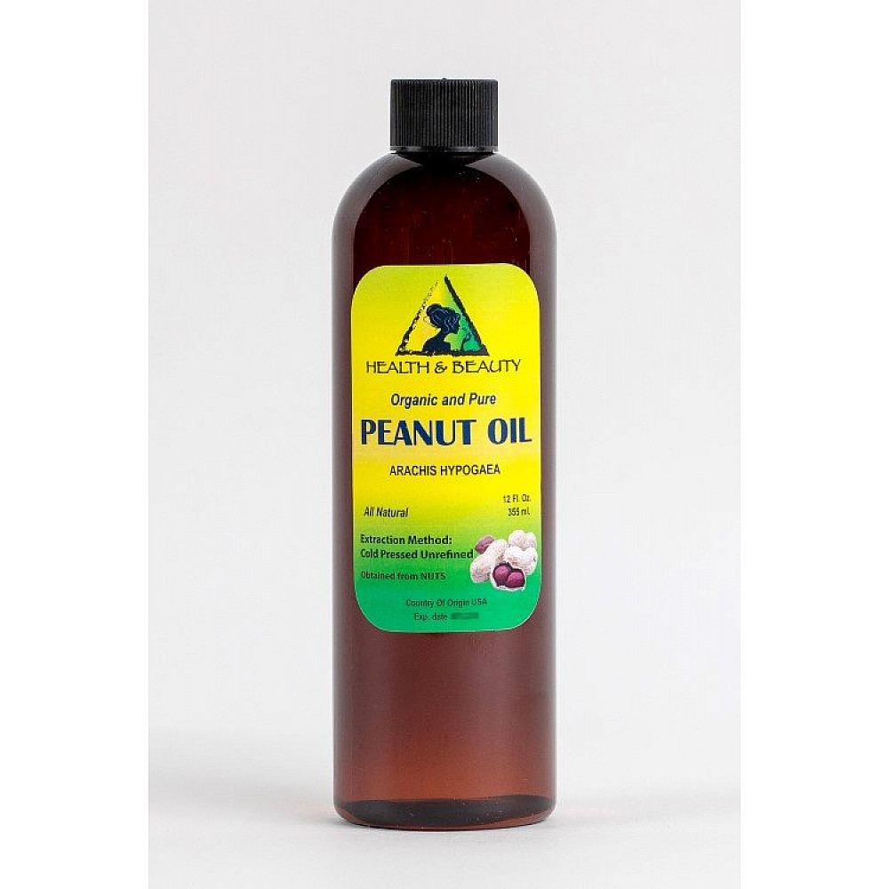 Peanut oil unrefined organic carrier cold pressed virgin raw pure 24 oz